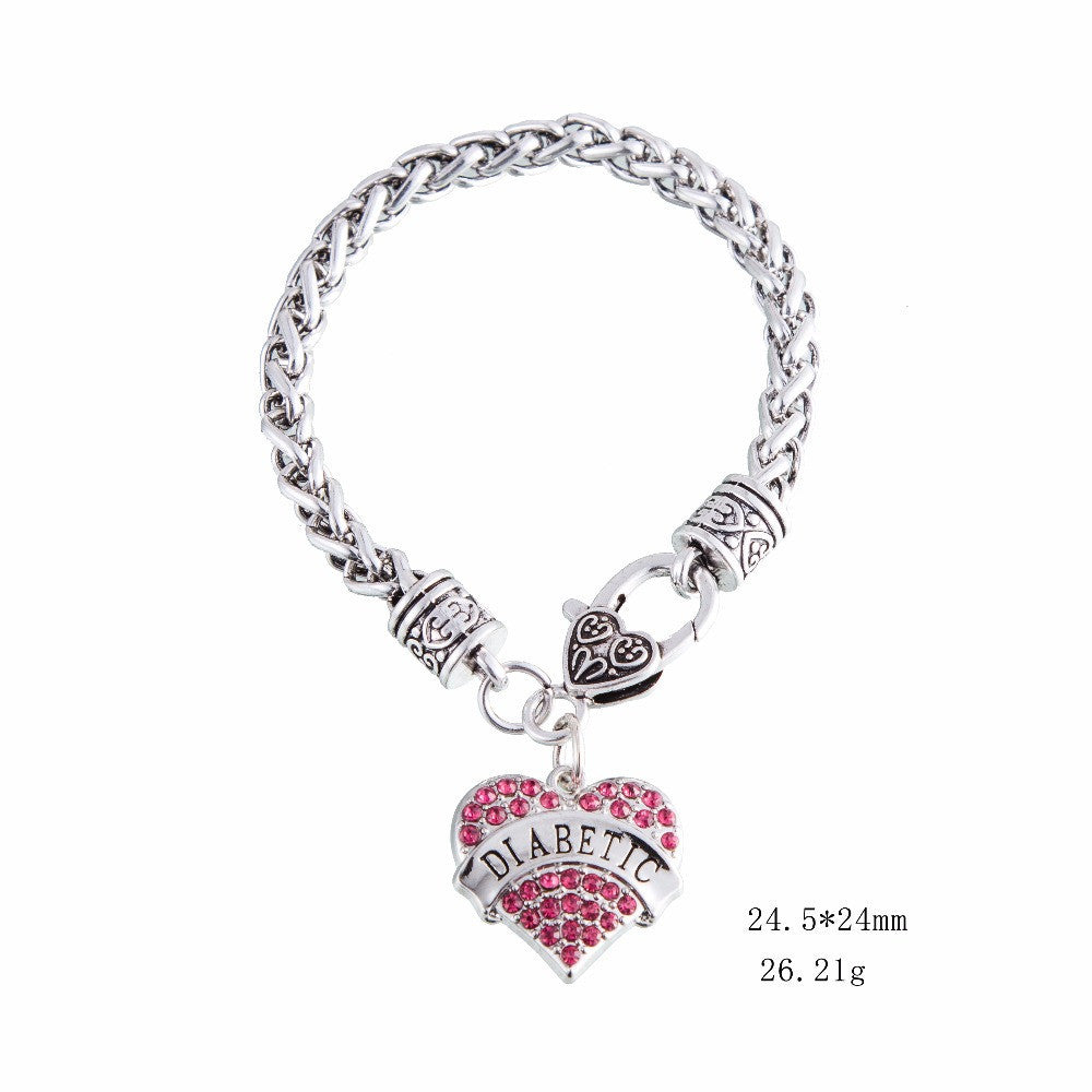 DIABETIC Awareness Charm Bracelet