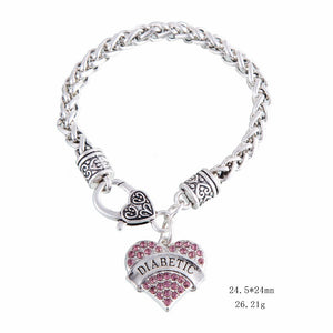 DIABETIC Awareness Charm Bracelet