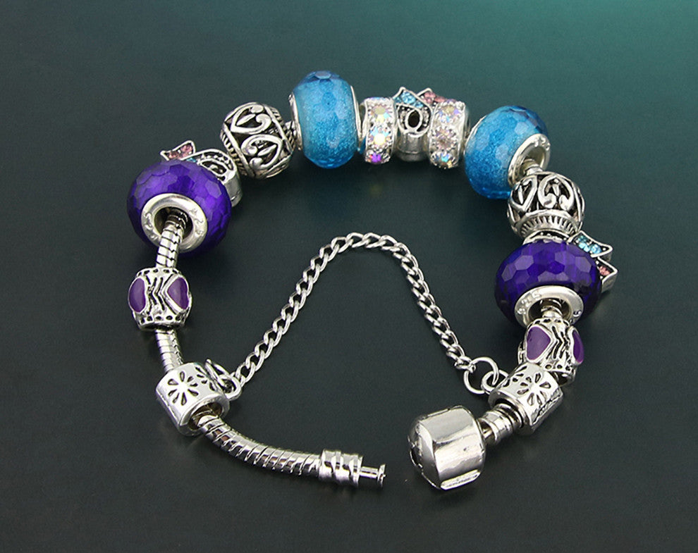 Mixed Color of Lovely Beads Charm Bracelet